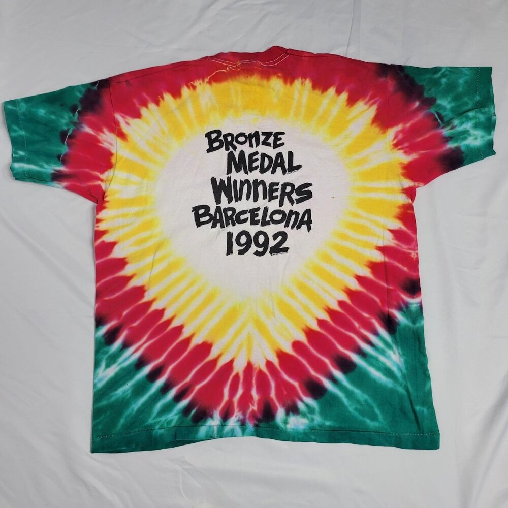 VTG 1992 Grateful Dead Lithuania Barcelona Basketball Tie-Dye Men's T-Shirt XL - Picture 3 of 11